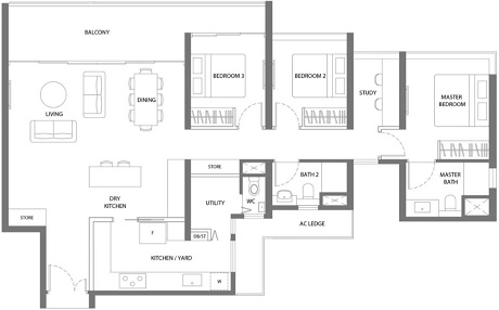 Twin VEW Condominium Singapore Floor Plan